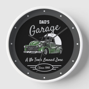 Horloge Classic Chevy Truck Garage Papa's Any Name Grey Bl