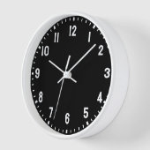Horloge Classic School Bold Numéros Black and White Wall (Angle)