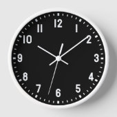 Horloge Classic School Bold Numéros Black and White Wall (Recto)