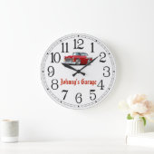 Horloge classique de Johnny's Garage Rouge & Blanc (Maison)