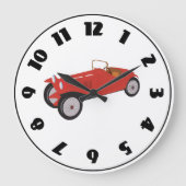 Horloge classique de voiture rouge (Recto)