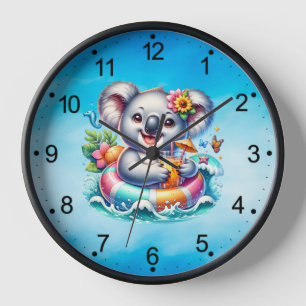 Horloge Clipart de sublimation de koala d'été-97702