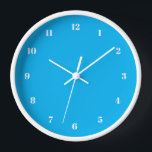 Horloge Clock bleu ciel personnalisé Couleurs et police pe<br><div class="desc">Belles couleurs personnalisables Horloges - Choisissez / ajoutez vos couleurs arrière - plans et numériques préférées ! Choisissez Vos Polices Numériques Uniques ! Ajoutez votre texte / nom / date / logo / image ...  ou sinon :) Profitez - Soyez heureux - Soyez en santé !</div>
