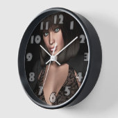 Horloge Clock bleu de Midnight (Angle)