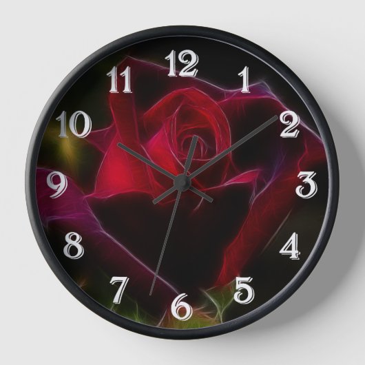 Horloge Clock Red Rose (Recto)
