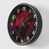 Horloge Clock Red Rose (Angle)
