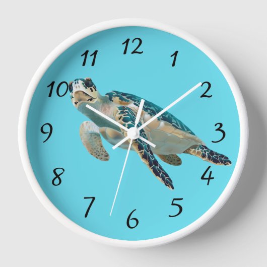 Horloge Clou rond de tortue de mer (Recto)