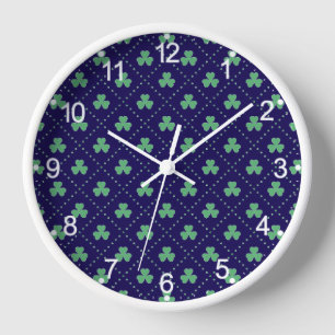 Horloge Clover Feuille Motif St. Patrick's Day-23223