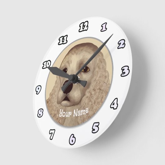 Horloge Cocker Spaniel Chien (Angle)