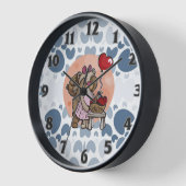 Horloge Coeur bleu (Angle)