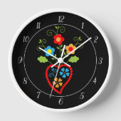 Horloge Coeur de floraison folklorique portugais (Recto)