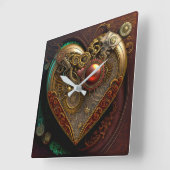 Horloge Coeur Steampunk (Angle)