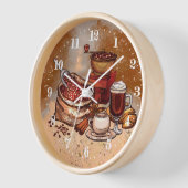 Horloge coffee bar decor large clock (Angle)