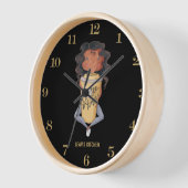 Horloge ☕ Coffeecore Clock Coffee Mèmes Barista Chalkboard (Angle)