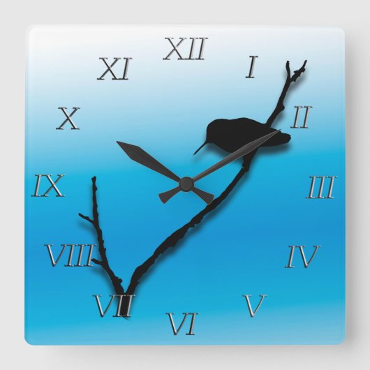 Horloge - Colibris à la branche (Recto)