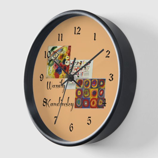 Horloge collage Kandinsky, (Angle)