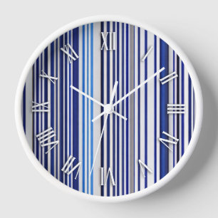 Horloge Collection branchée Summer Navy Blue Boat Stripes