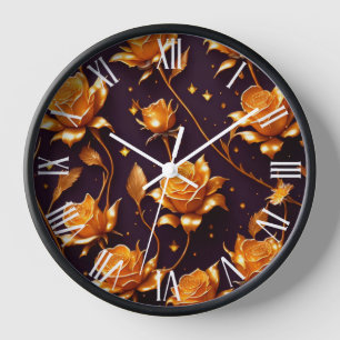 Horloge Collection de Roses de luxe Gold Boho tendance
