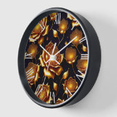 Horloge Collection de Roses de luxe moderne Big Gold (Angle)