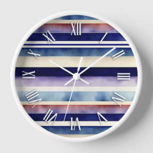 Horloge Collection populaire Summer Navy Blue Boat Stripes