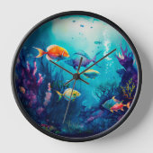 Horloge Coloré sous le paysage marin (Recto)