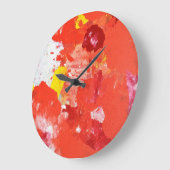 Horloge colorée d'art Abstrait 'Impress Me' (Angle)