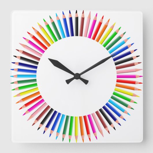 Horloge colorée de crayons (Recto)
