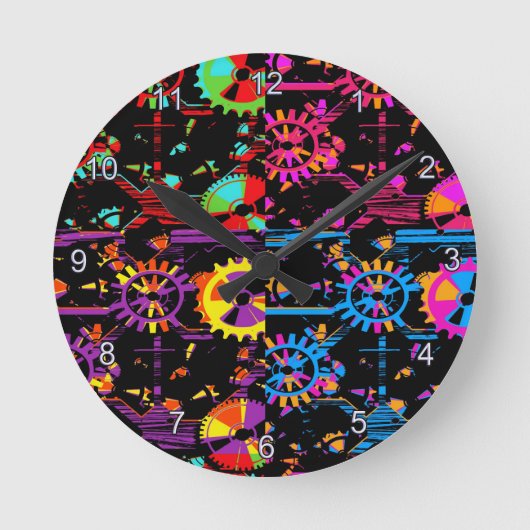 Horloge colorée Gears and Cogs Fun (Recto)