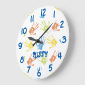 Horloge colorée personnalisée (Angle)