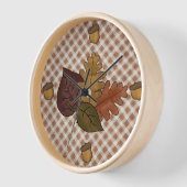 Horloge Colorful Fall Leaves Wall Clock (Angle)