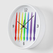 Horloge Coloured paintbrushes, simple, moderne, colourful (Angle)