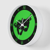 Horloge Comedy and Tragedy Cool Green Theater Wall Clock (Angle)