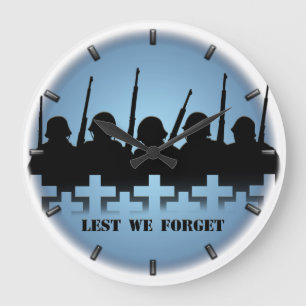 Horloge commémorative de guerre de peur d'oublier 