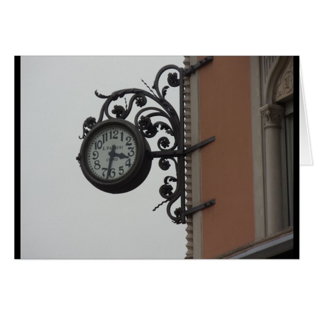 Horloge, Como, Italie (Devant horizontal)