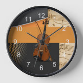 Horloge Conception Abstraite de violon (Recto)