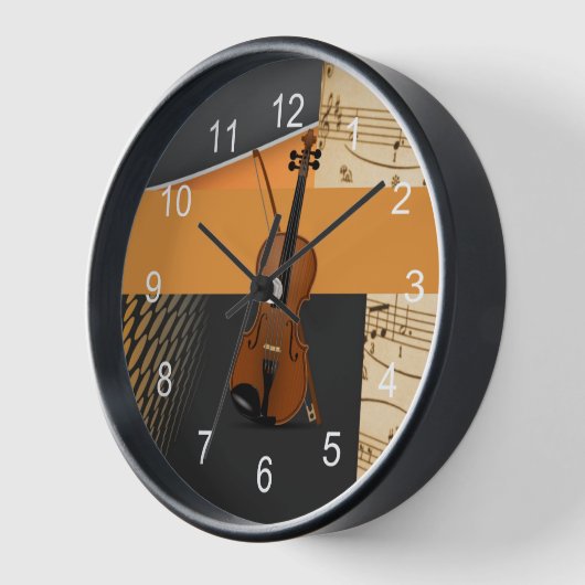 Horloge Conception Abstraite de violon (Angle)