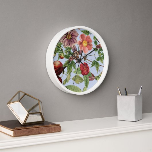 Horloge Conception botanique vintage (Bureau)
