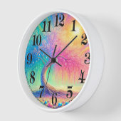 Horloge Conception d'arbre abstrait radieux (Angle)