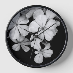 Horloge Conception de carte postale noir et blanc