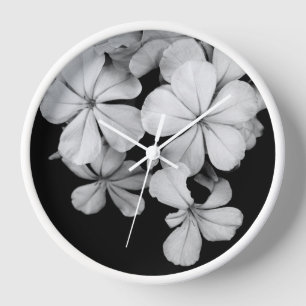 Horloge Conception de carte postale noir et blanc