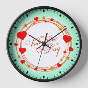 Horloge Conception de cercle de la Saint-Valentin-25695