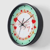 Horloge Conception de cercle de la Saint-Valentin-25695 (Angle)