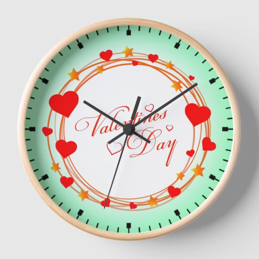 Horloge Conception de cercle de la Saint-Valentin-25695 (Recto)