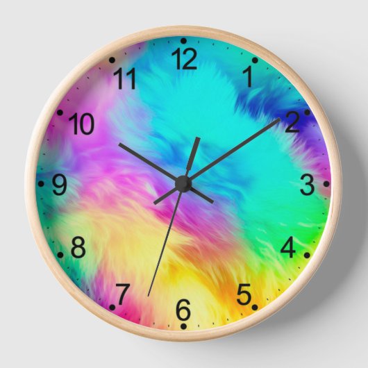 Horloge Conception de fond de texture de fourrure moelleus (Recto)