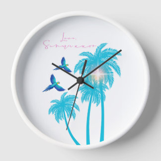 Horloge Conception de lettre d'amour - Amour, Été xxoo