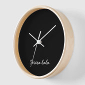 Horloge Conception de monogramme moderne noir tendance à l (Angle)
