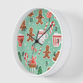 Horloge Conception de pain d'épices de Noël (Angle)