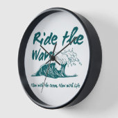 Horloge Conception de surf Ride the Wave (Angle)