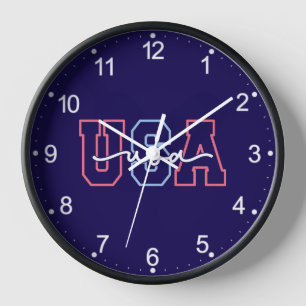 Horloge Conception de texte États-Unis 4 juillet-62118