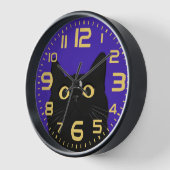 Horloge Conception du visage de l'horloge noire joueuse (Angle)